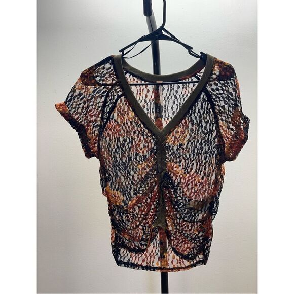 Free People Solana Lace Top Green - Picture 2 of 3